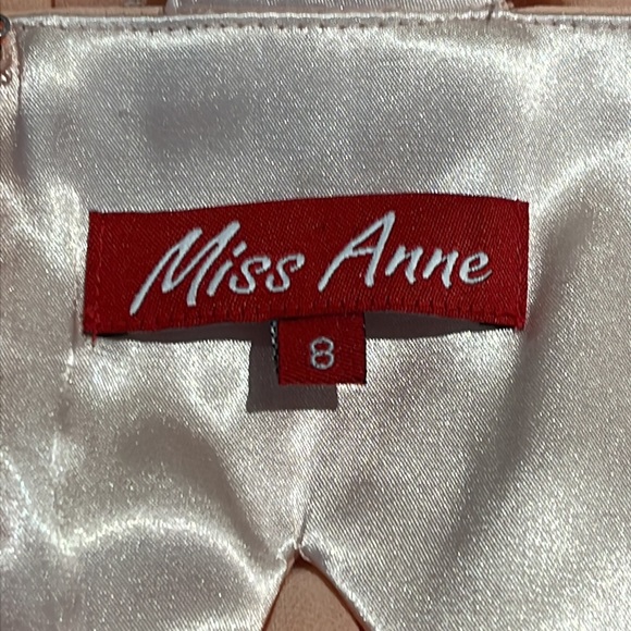 Miss Anne Long Dress Gown with Sparkling Clear Beads & Sequins to Cut Out Bodice - Picture 13 of 15